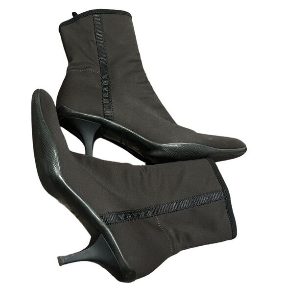 Prada heeled ankle boots US size 5.5, size 35; brown Chunky Heel Mixed Material - Picture 1 of 9
